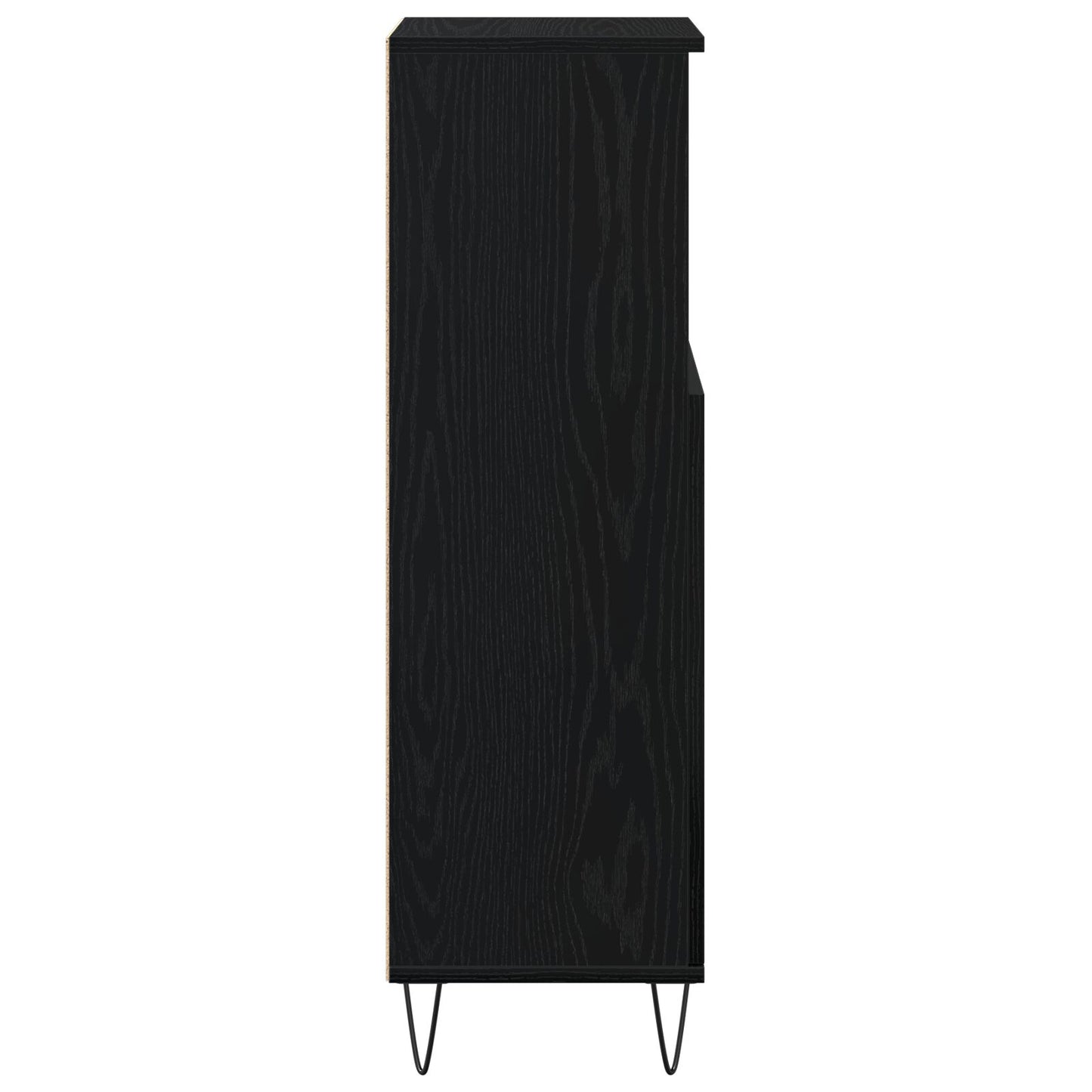 Badkamerkast 30X30X100 Cm Bewerkt Hout Zwart eiken