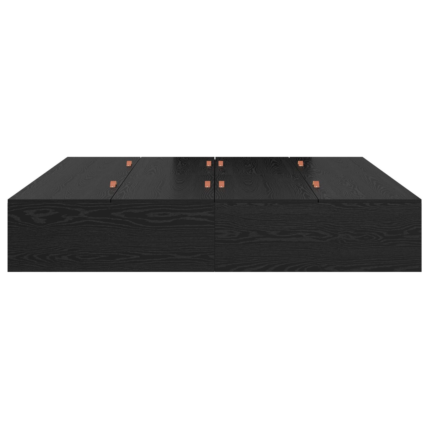 Opbergbedframe Zwart Eiken 200 x 200 cm
