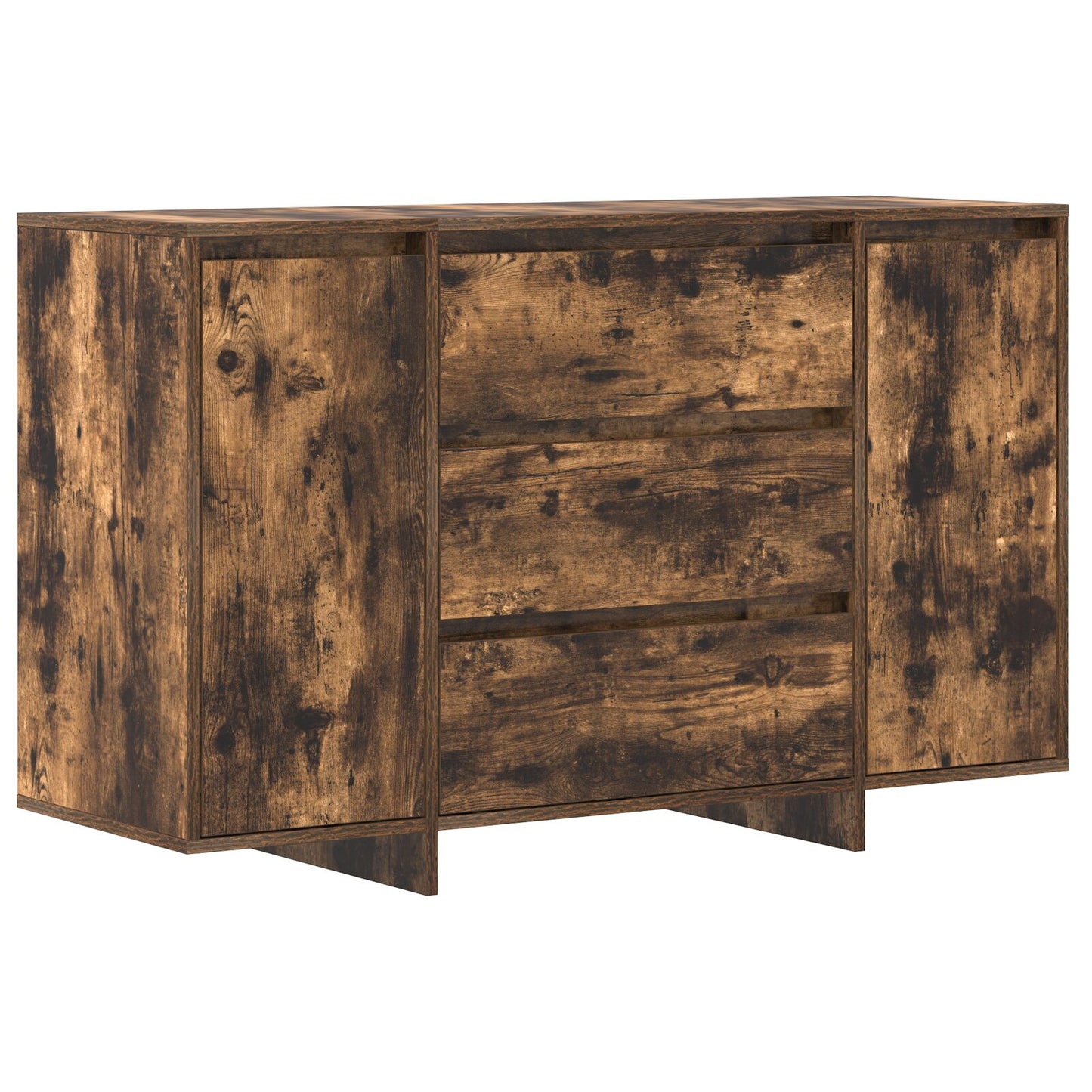 Dressoir Gerookte Eik Massief Hout Dressoir Rechthoekig
