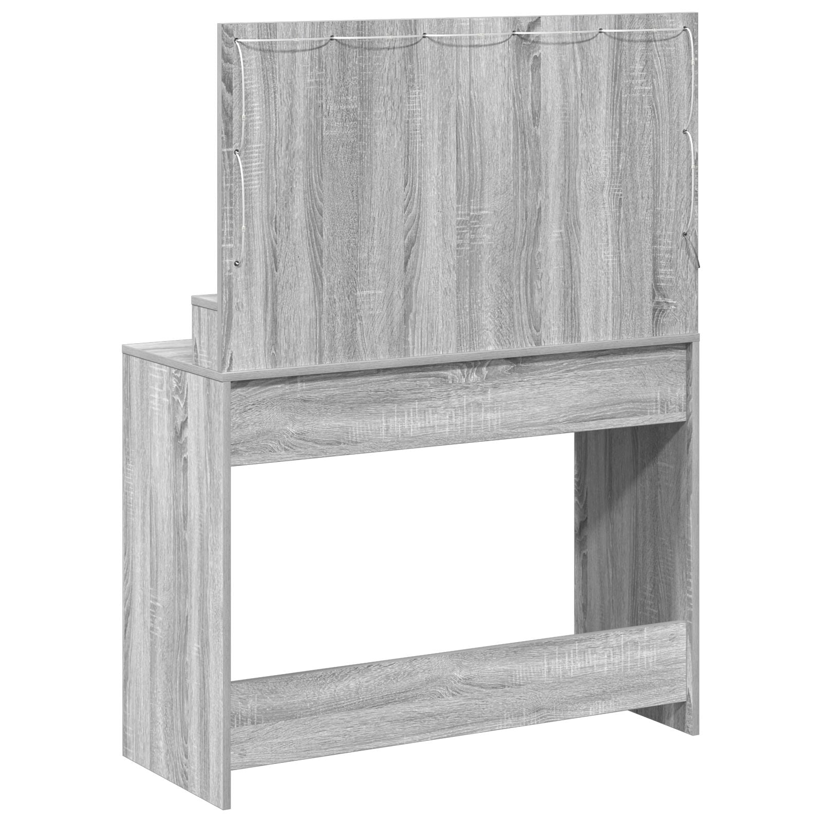 Make-Uptafel Met Led-Lampjes Grijs sonoma 100 x 41 x 135 cm