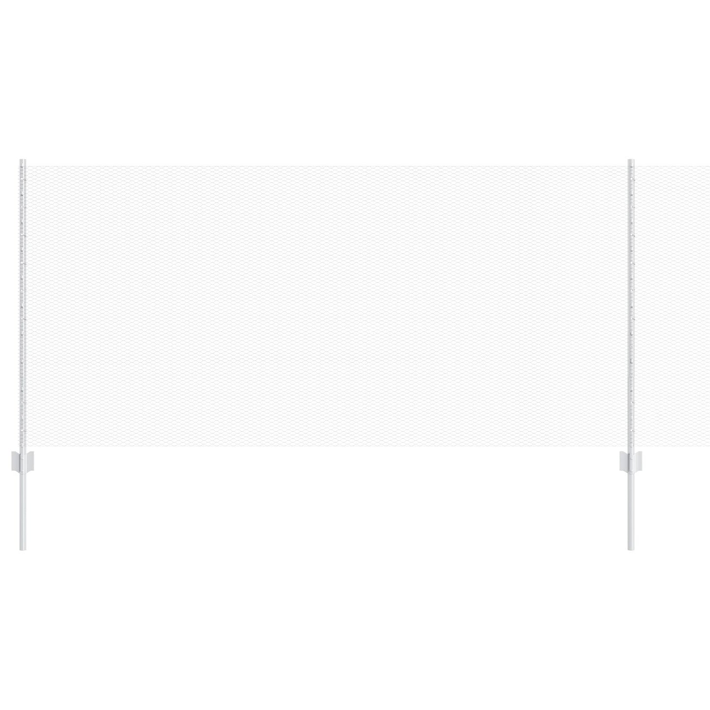 Hekposten 22 Stuks U-Kanaal 100 Cm Gegalvaniseerd Staal,  Zeshoekig Hek 1X100 M Gegalvaniseerd Staal