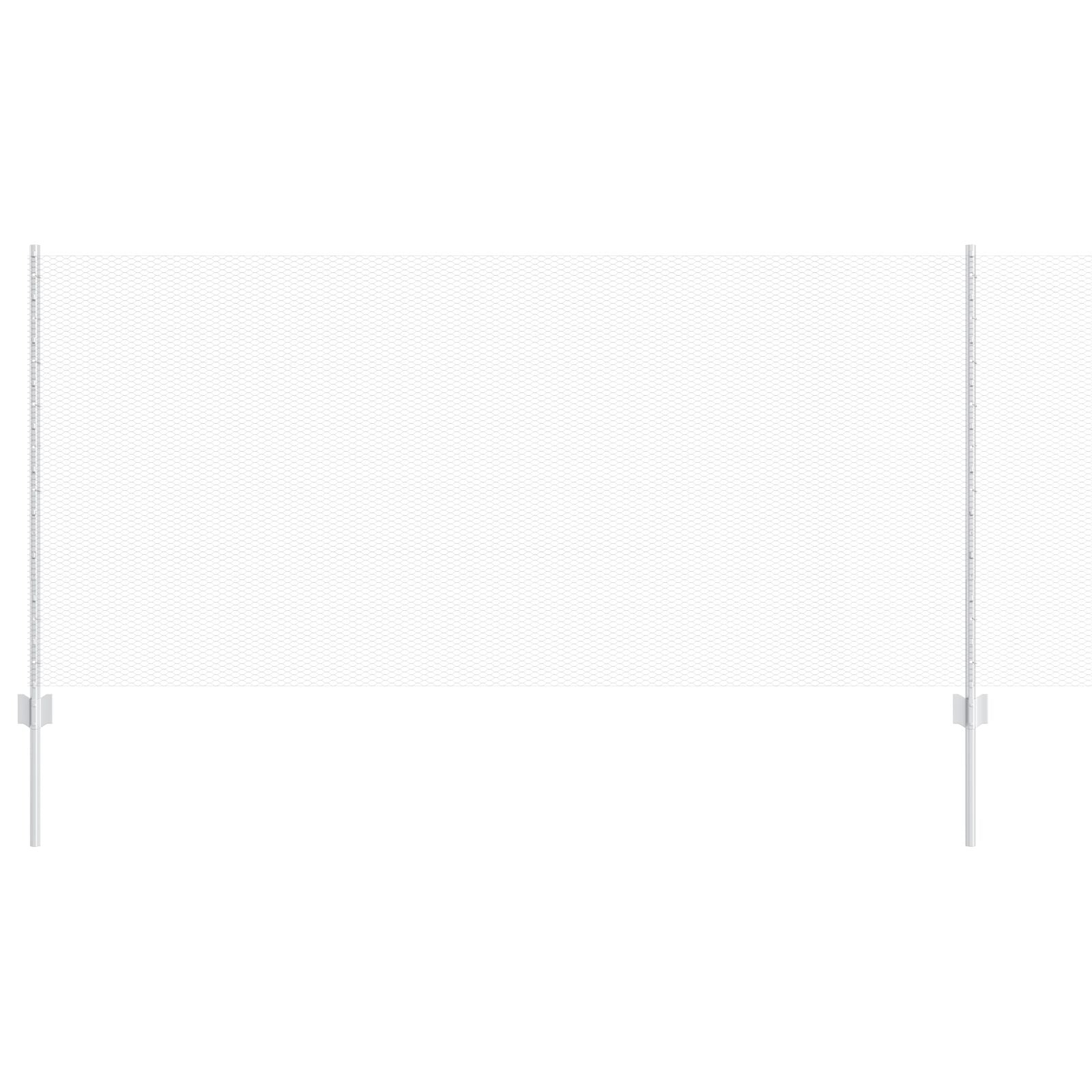 Hekposten 22 Stuks U-Kanaal 100 Cm Gegalvaniseerd Staal,  Zeshoekig Hek 1X100 M Gegalvaniseerd Staal