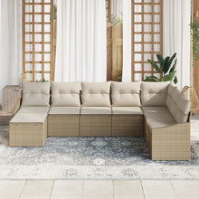 8 Delige Tuinscha Set Met Kussens Beige Poly Rattan