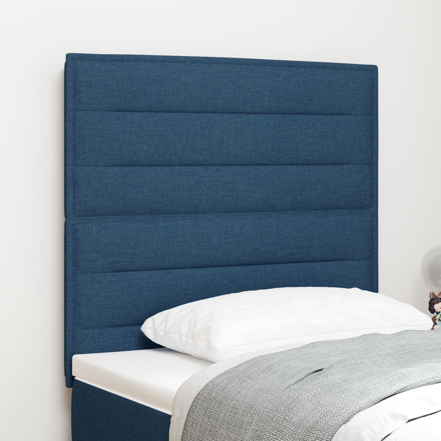 Hoofdbord Lijnenontwerp Stof Blauw 90 cm Hoog hoofdbord