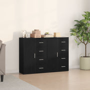 Dressoir 2 stuks zwart eiken 60x31x84 cm