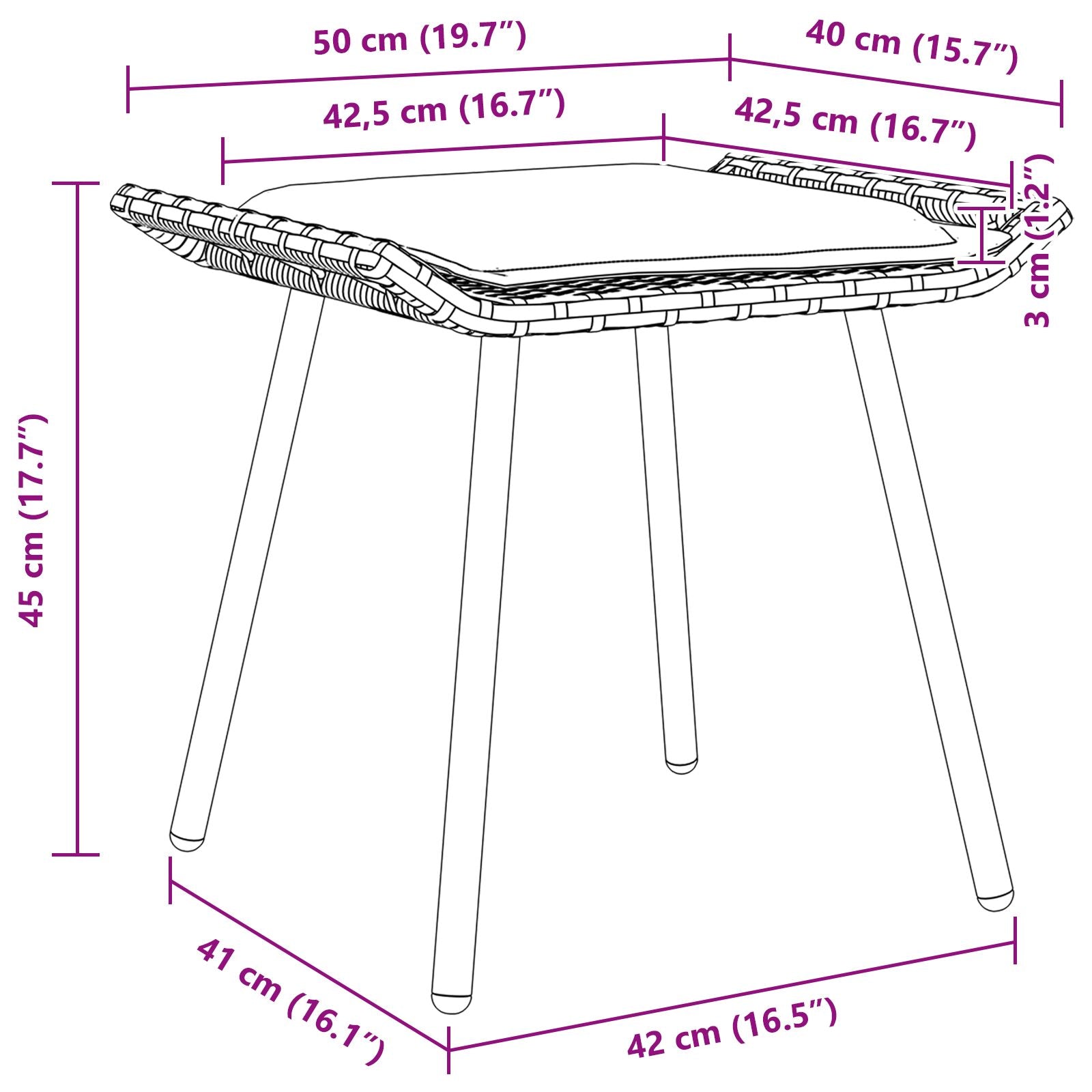 Tuin Krukken 2 Stuks 50X40X45 Cm Poly Rattan Natuurlijk en Crème Wit