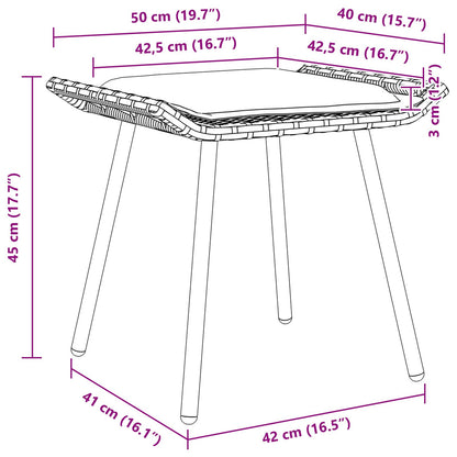 Tuin Krukken 2 Stuks 50X40X45 Cm Poly Rattan Natuurlijk en Crème Wit