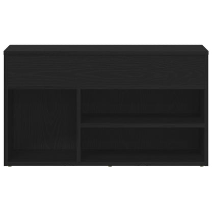 Bankje 60X30X45 Cm Geengineerd Hout Zwart eiken 80 x 30 x 45 cm