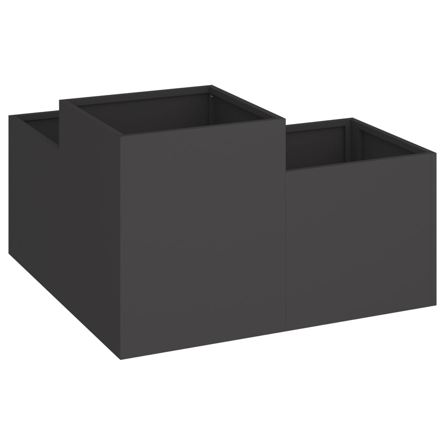 Tuinbak Staal Zwart 80 x 80 x 48 cm