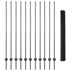 Hek set 25 x 1,5 m grijs staal