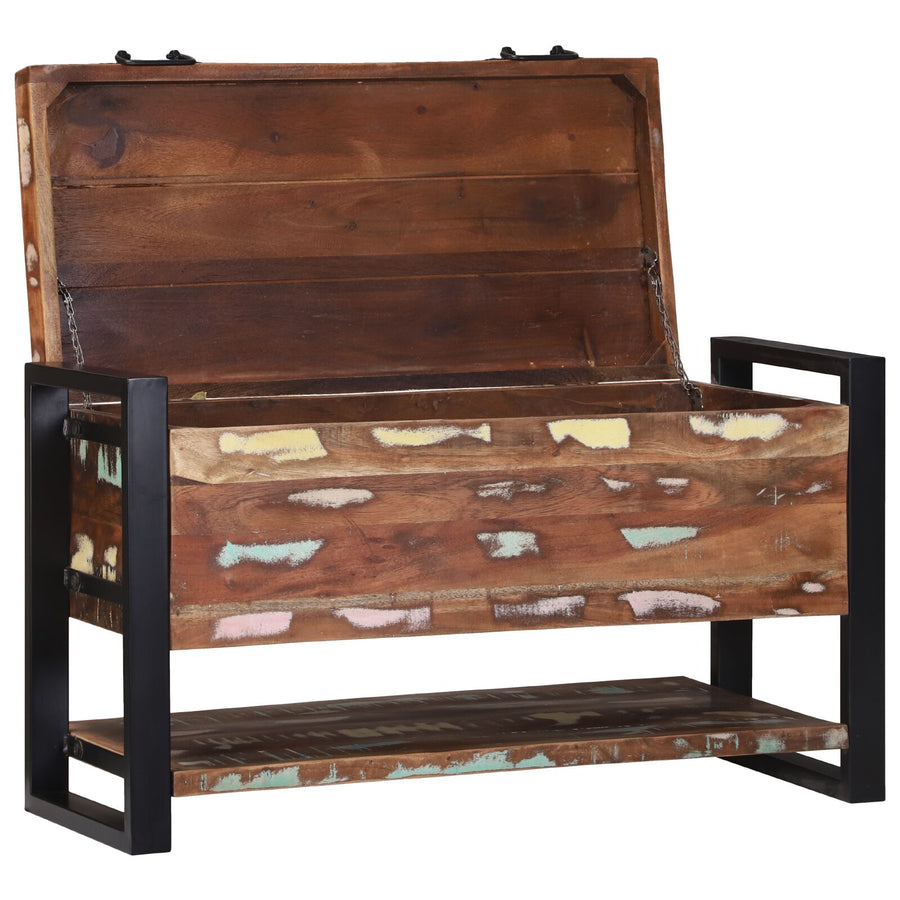 Opbergdoos Meerkleurig 80X35X45 Cm Massief Hout Gerecycled Massief gerecycled hout