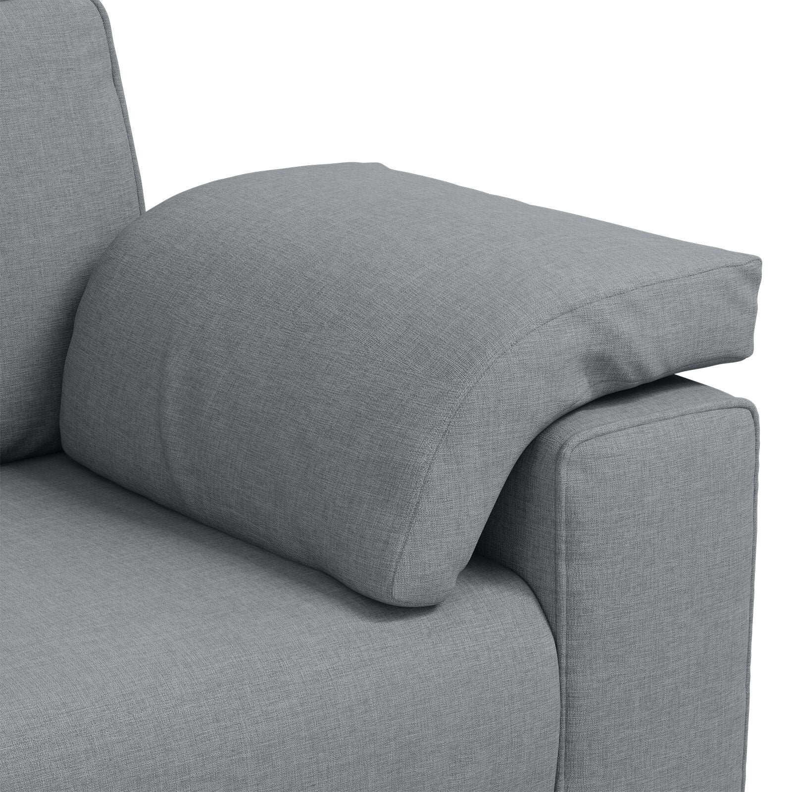 Loveseat Van Stof Lichtgrijs 140 cm