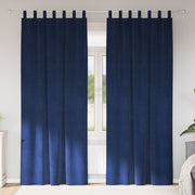 Verduisterende gordijnen 2 stuks donkerblauw 140x225 cm fluweel