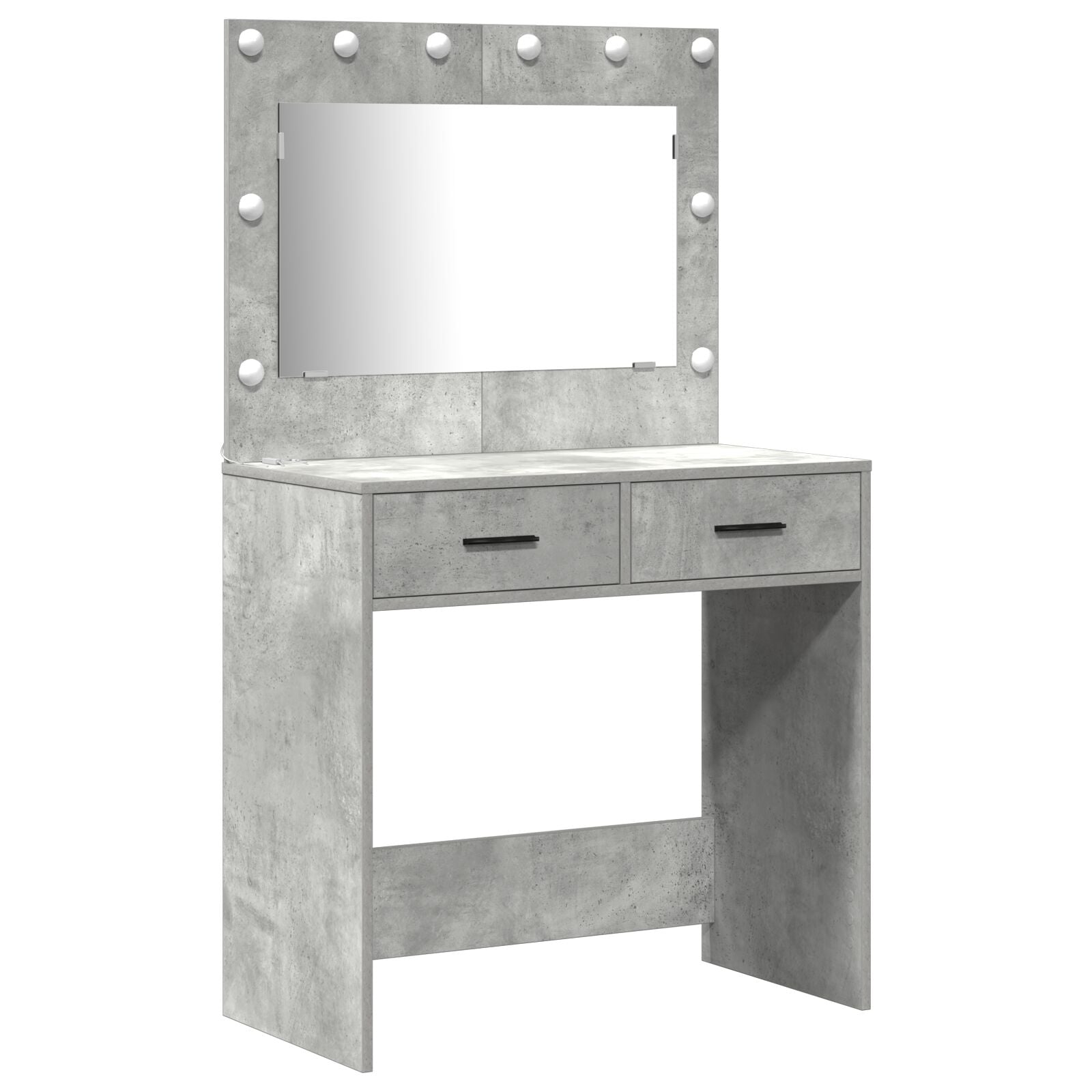 3-Delige Kaptafel Set Betonnen Grijs Gengineerd Hout