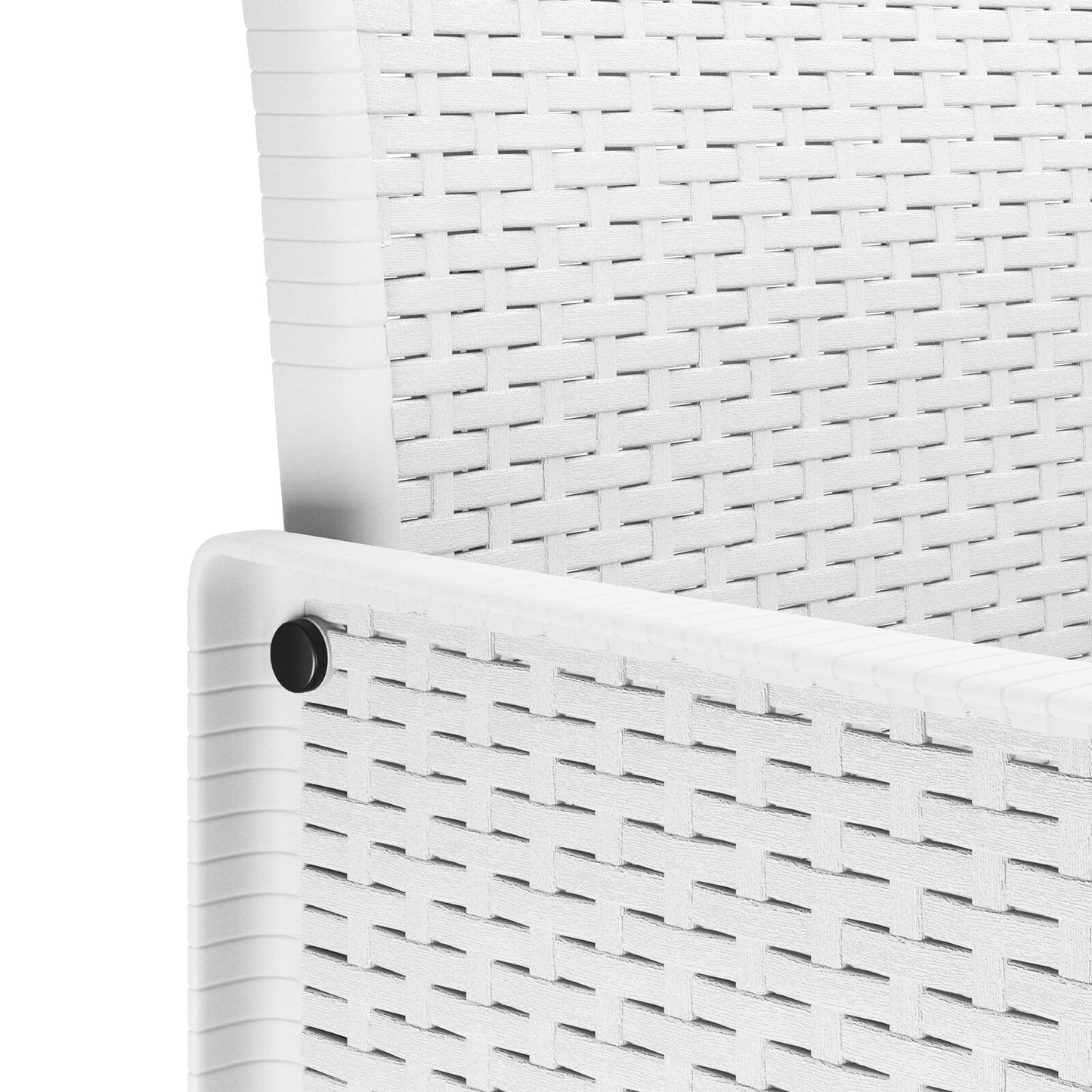 7 Delige Tuinset Met Kussens Wit Poly Rattan