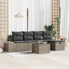 Loungeset 5 personen polyrattan grijs