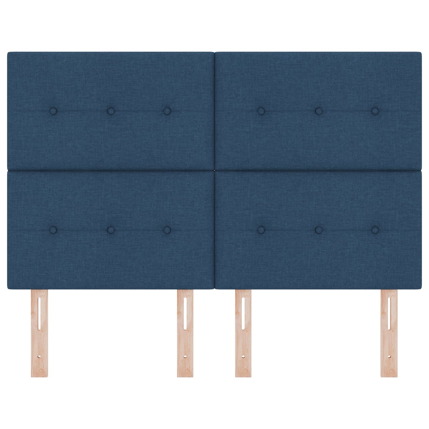 Hoofdbord Met Knoppen Gevoerd Stof Blauw 160 cm Hoog hoofdbord