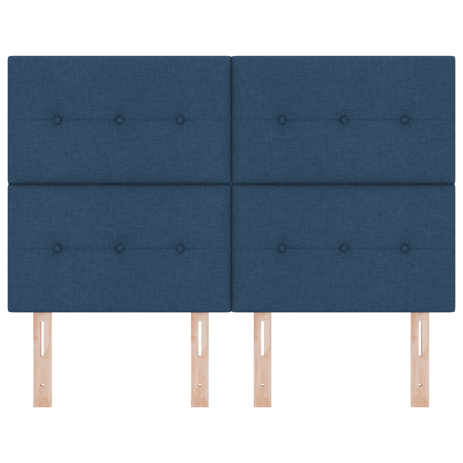 Hoofdbord Met Knoppen Gevoerd Stof Blauw 160 cm Hoog hoofdbord