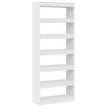 Witte Boekenplank Wit Bewerkt Hout 80 X 30 X 198 Cm Opslag