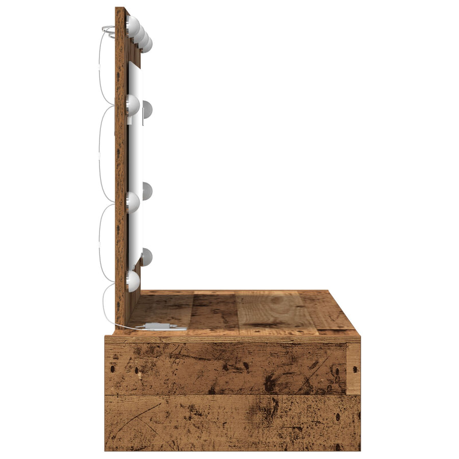 Wandgemonteerde Kaptafel -Lampen 83 x 40 x 70 cm Oud hout met LED