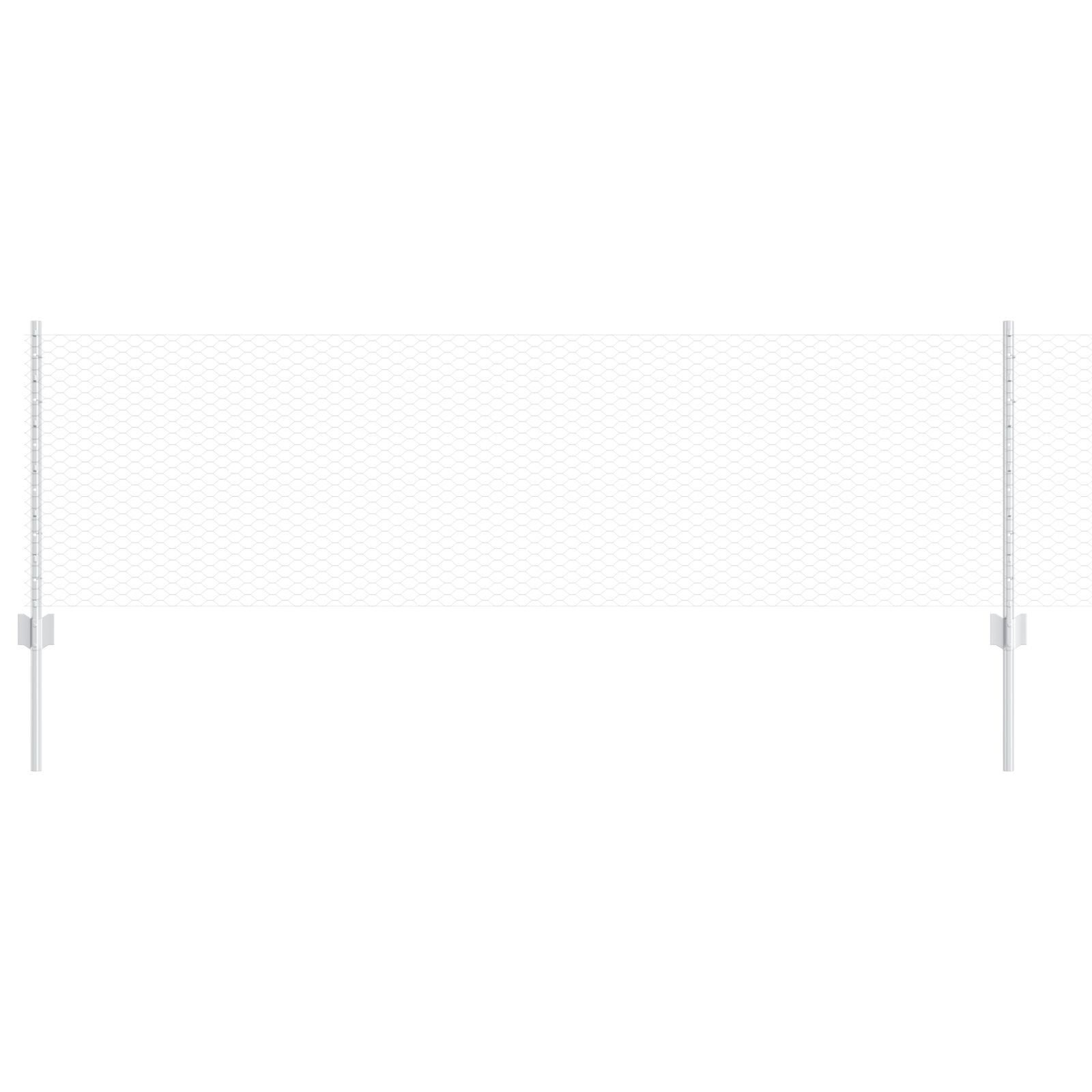 Hek Palen 5 Stuks U-Kanaal 60 Cm Gegalvaniseerd Staal,  Hexagon Hek 0.6X10 M Gegalvaniseerd Staal