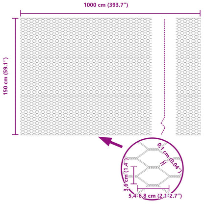 Schuttingpalen 5 Stuks U-Kanaal Groen 150 Cm Staal,  Zeshoek Schutting Groen 1,5X10 M Staal