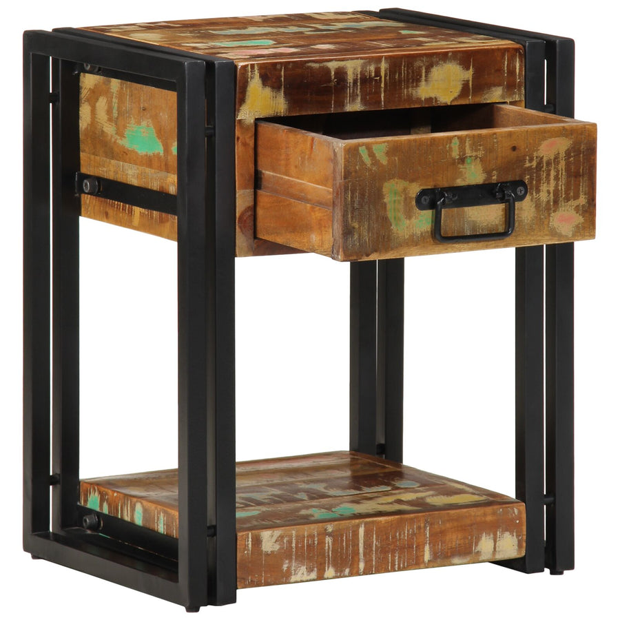 Nachtkasten 2 Stuks 40 x 35 x 50 cm Massief gerecycled hout