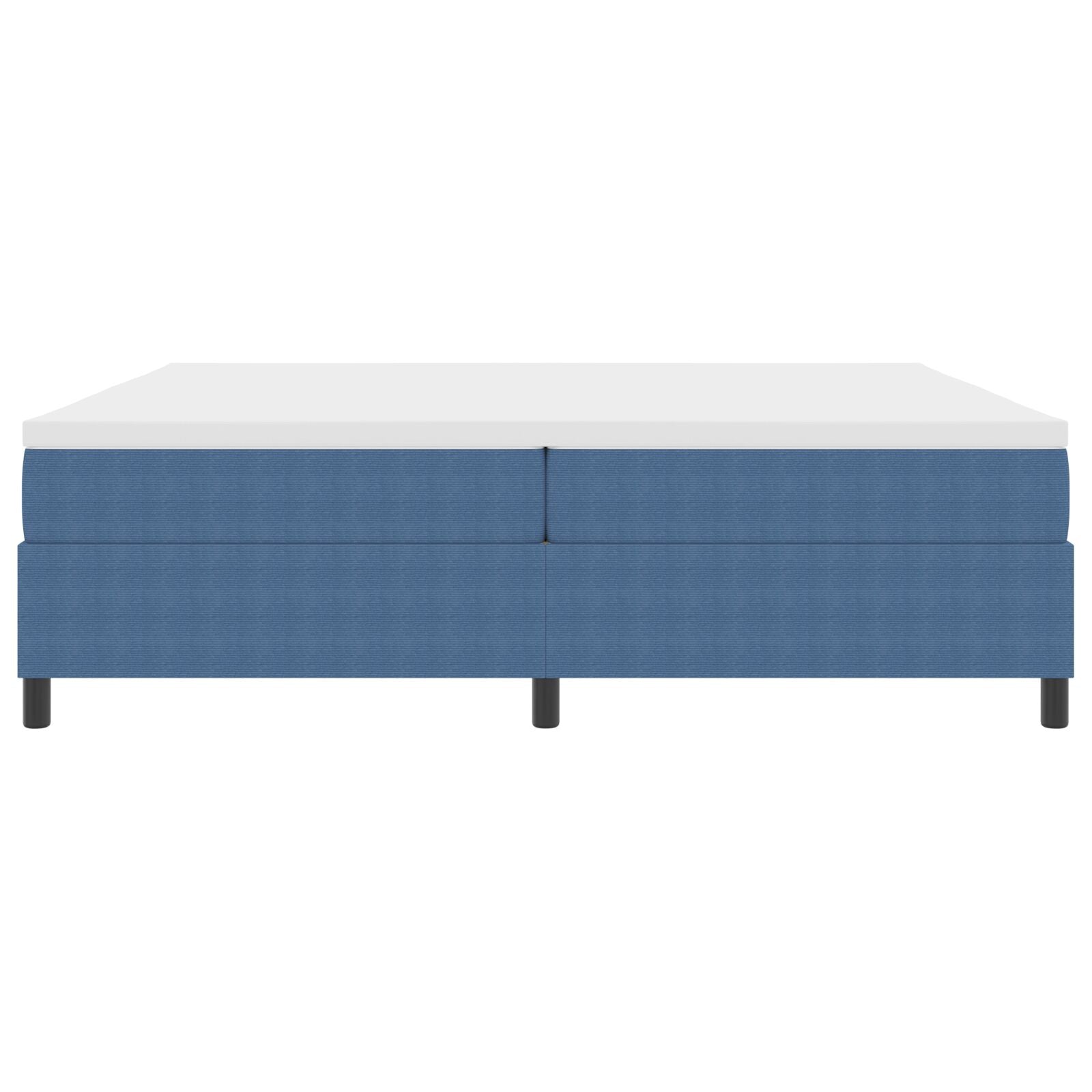 Boxspring Bed Met Matras Blauw 200X200 Cm Corduroy Stof