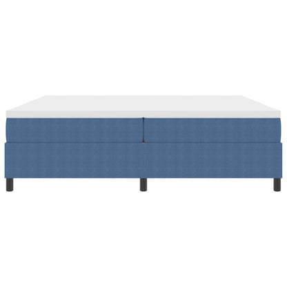 Boxspring Bed Met Matras Blauw 200X200 Cm Corduroy Stof