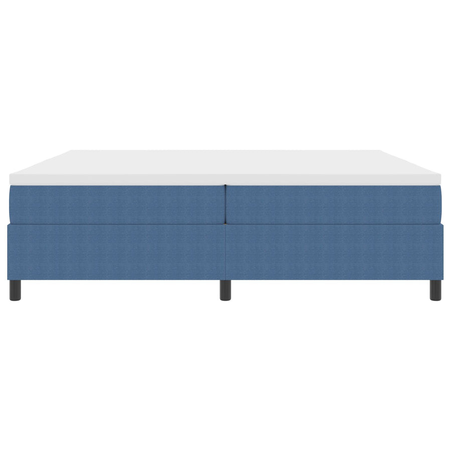 Boxspring Bed Met Matras Blauw 200X200 Cm Corduroy Stof