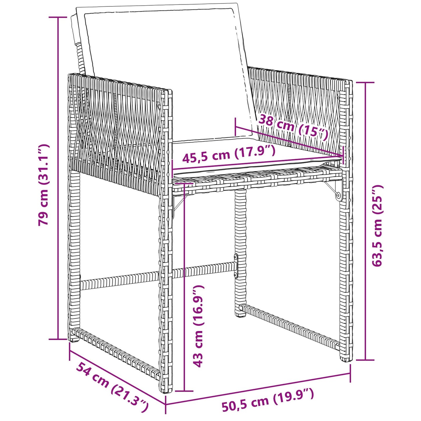 5-Delige Tuin Eettafelset Met Kussens Grijs Poly Rattan