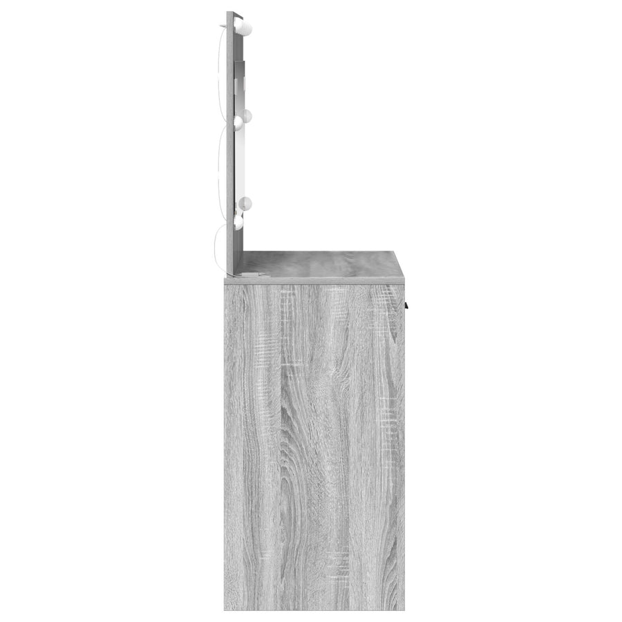 Dressing Tafel Met Led Verlichting 78,5X41X135 Cm Grijze sonoma 78.5 x 41 x 135 cm