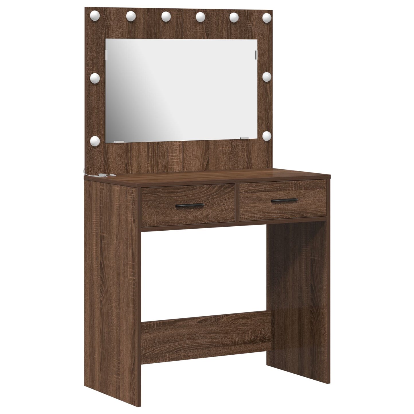 Kaptafel Met Led-Verlichting Bruin eiken 78,5 x 41 x 135 cm