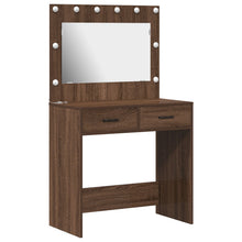 Kaptafel Met Led-Verlichting Bruin eiken 78,5 x 41 x 135 cm