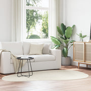 Vloerkleed crème 160 x 230 cm polyester