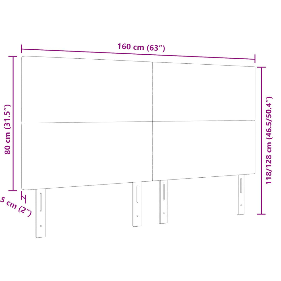 Hoofdbord Effen Ontwerp Lichtgroen Grijs 160 Cm Corduroy Stof