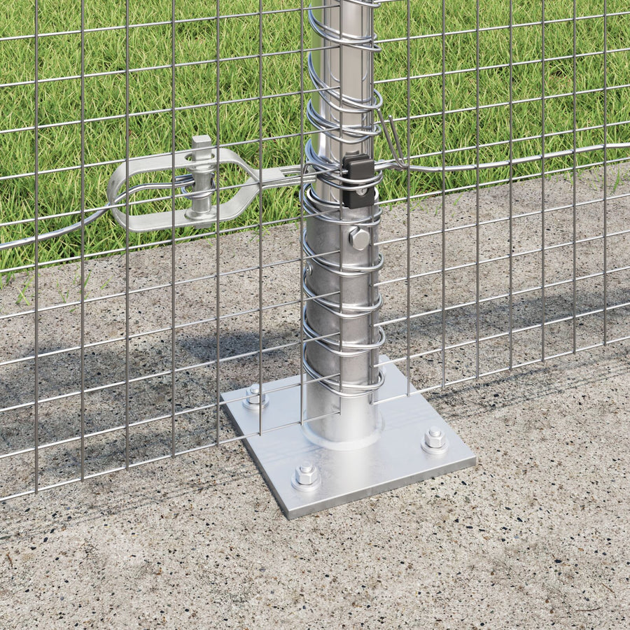 Gelaste Draadhek Met 7 Flenspalen 0.4X10 M Gegalvaniseerd Staal Gegalvaniseerd Staal