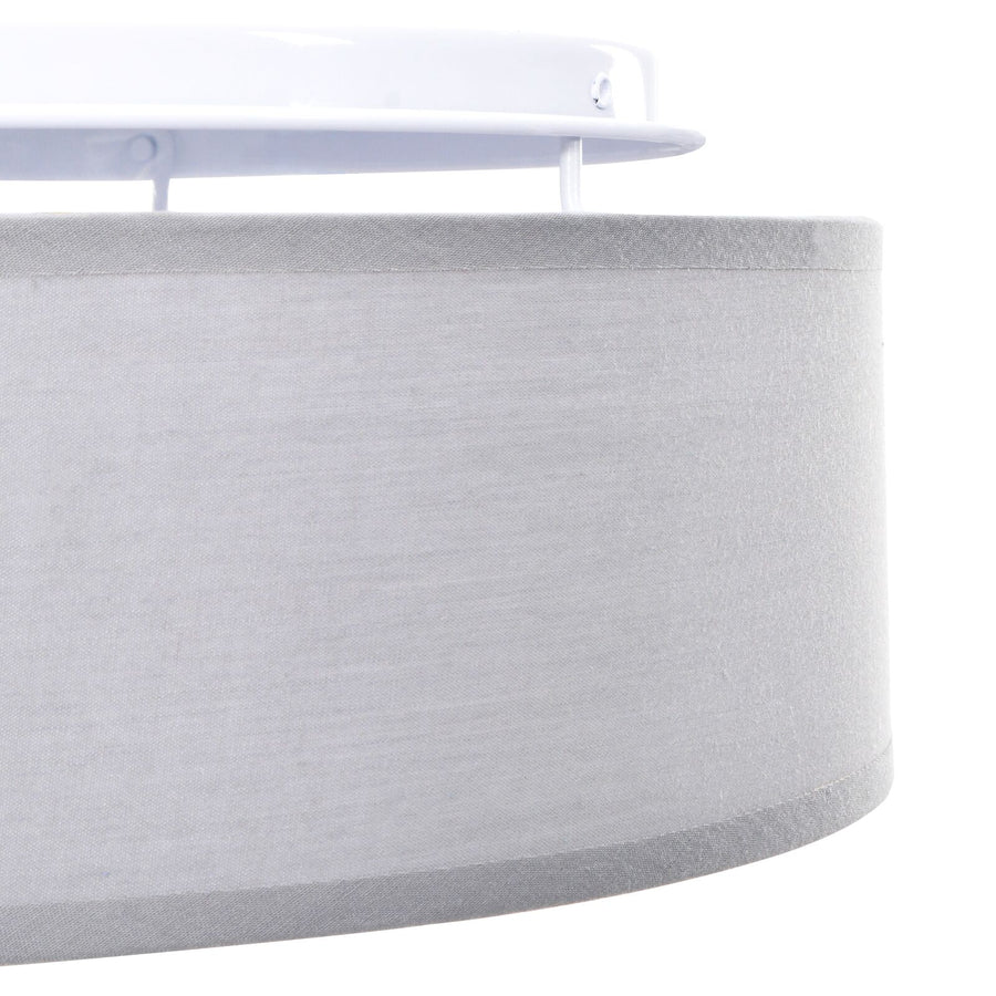 Inbouw Plafondlamp Ø 38 Cm Stof E27 Ø38 x 13,5 cm Grijs zonder sterrenlampenkap