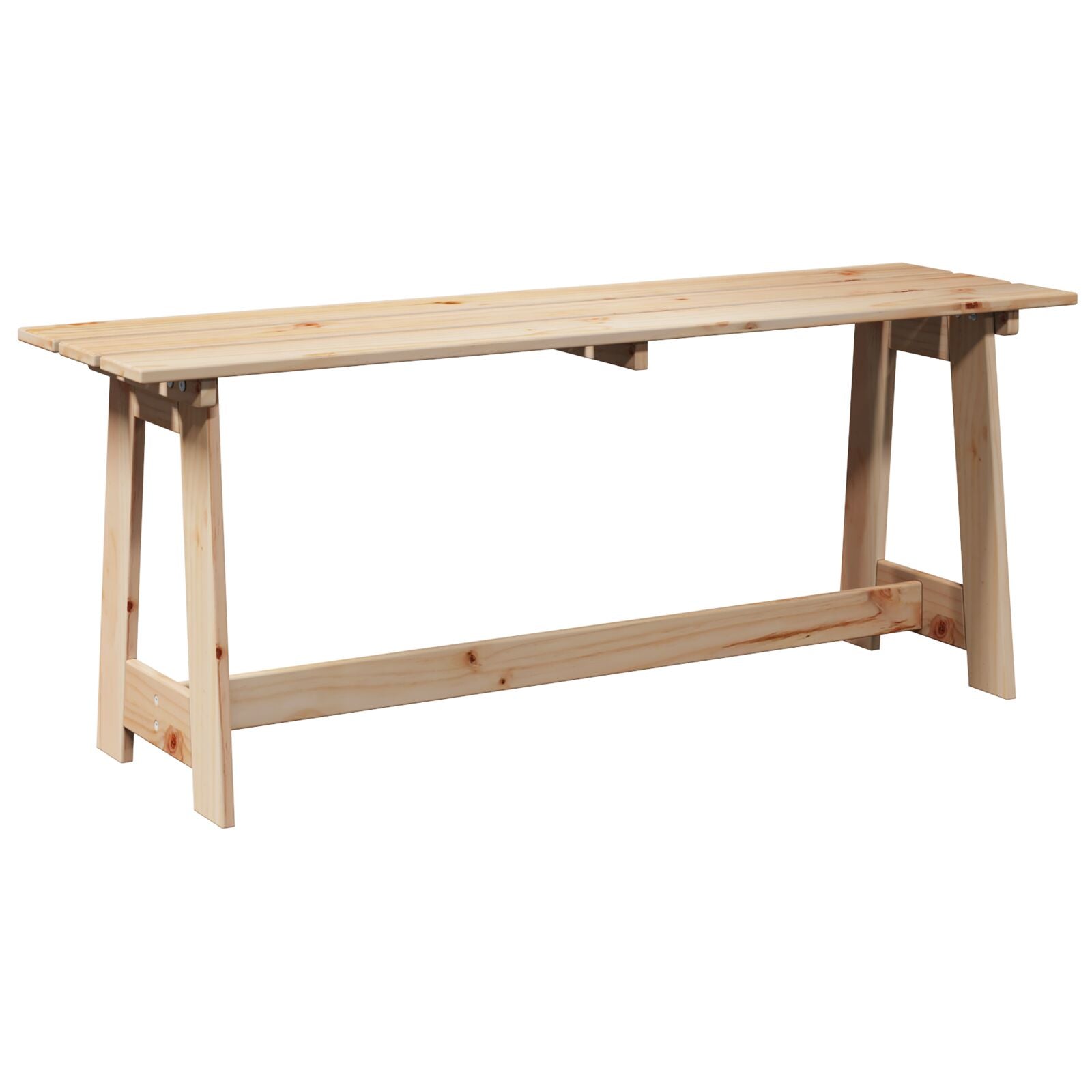 Buitenbank 119X35X47 Cm Massief Grenenhout Natuurlijk