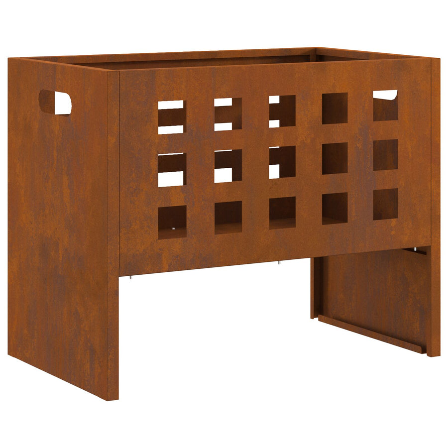 Vuurkorf Rechthoekig 50X30X40 Cm Weerbestendig Staal Weerbestendig staal/Bruin