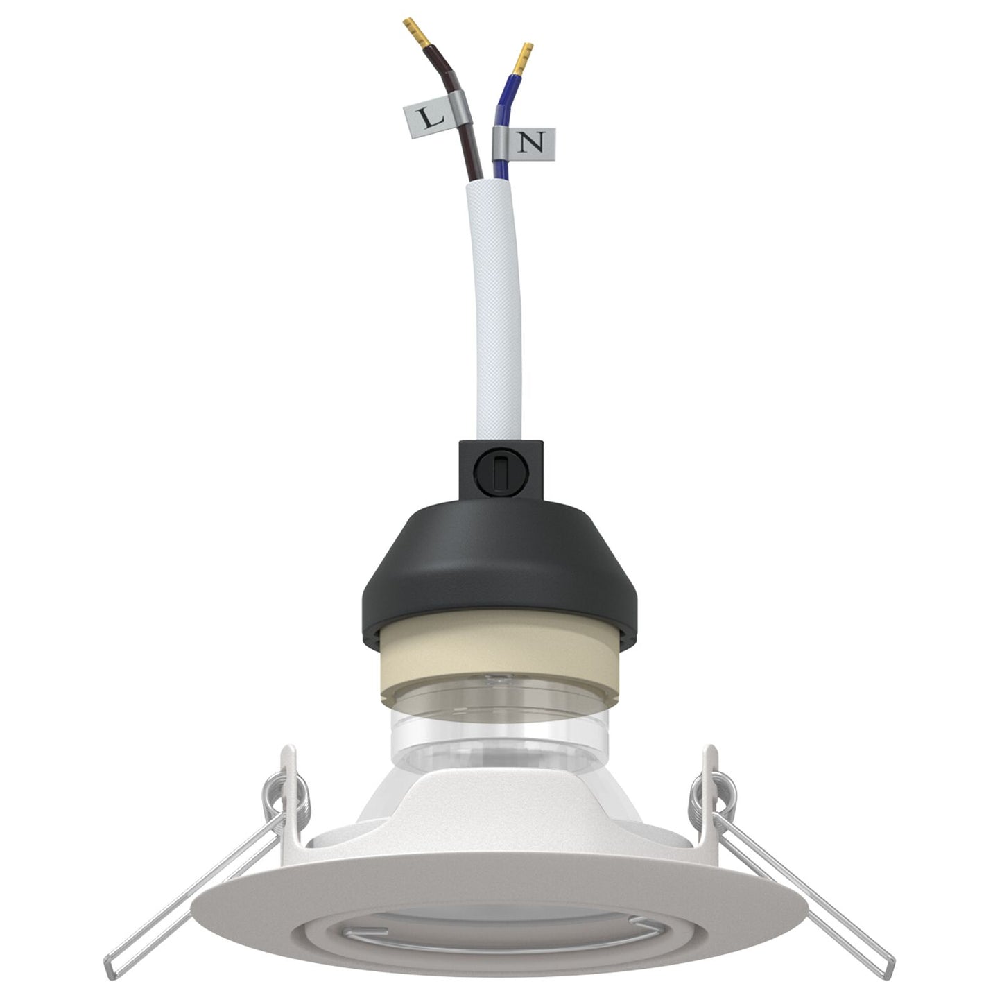 Lampen Set Van 6 Kunststof 9 Cm Inbouwverlichting Wit