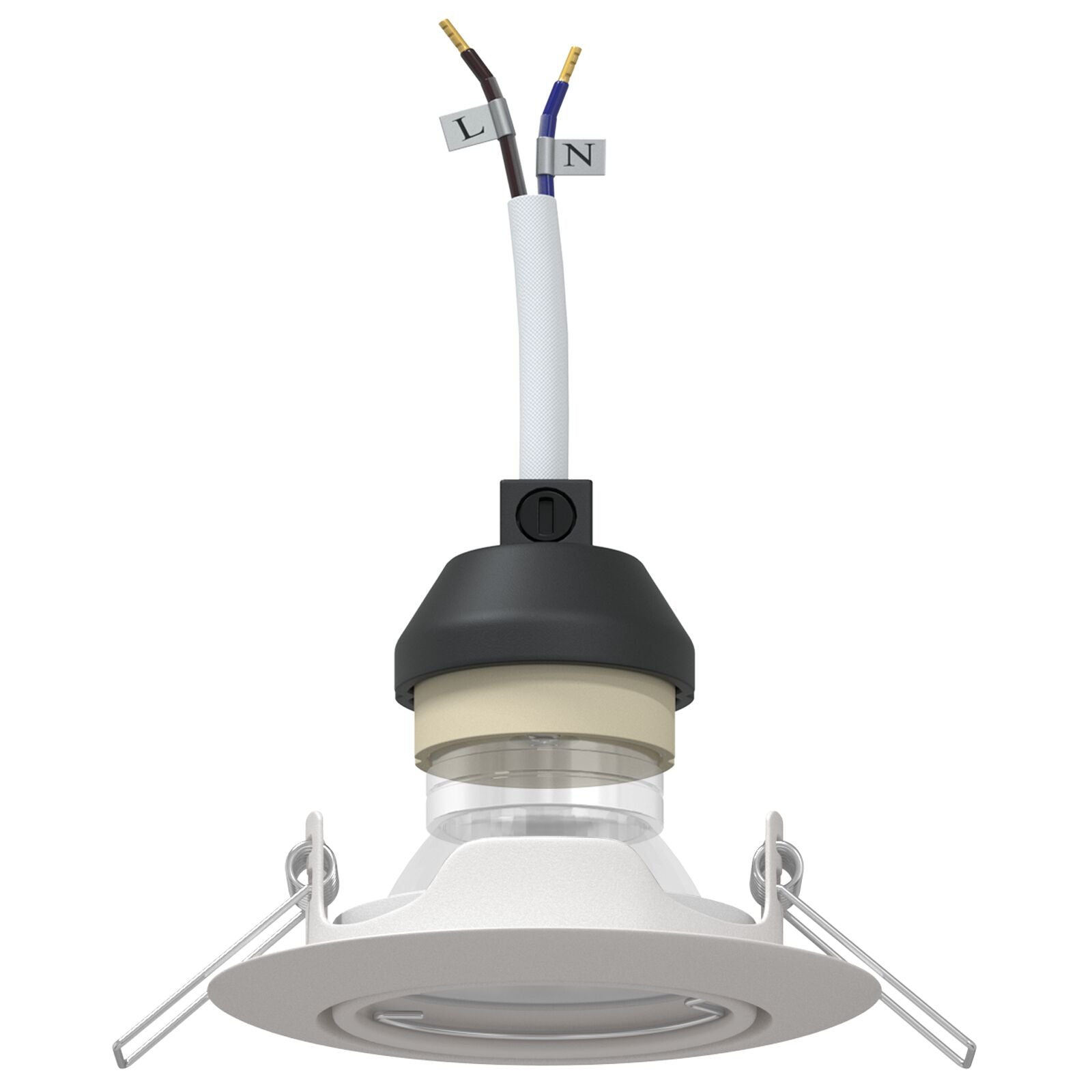 Lampen Set Van 6 Kunststof 9 Cm Inbouwverlichting Wit