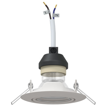 Lampen Set Van 6 Kunststof 9 Cm Inbouwverlichting Wit