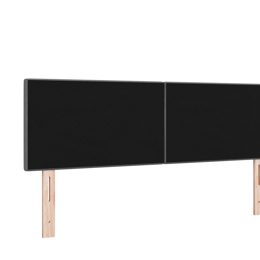 Hoofdbord Knopen Tufted Stof Donkergrijs 160 cm Laag hoofdbord