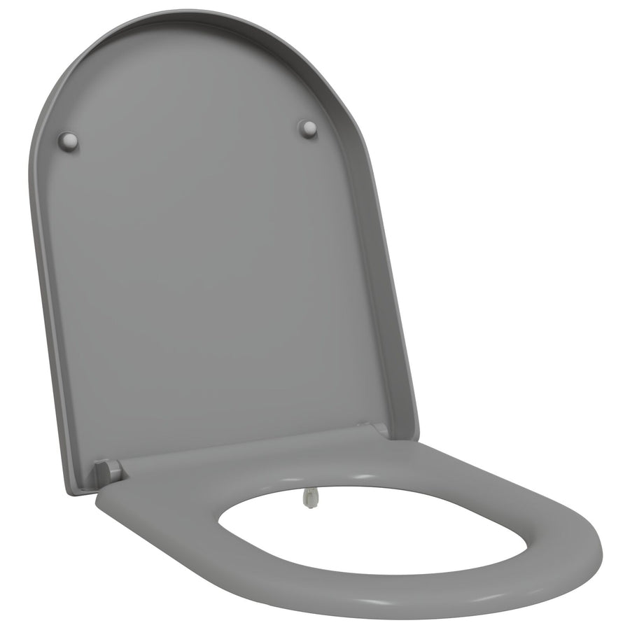 Snelle Verwijderings Toiletzitting Met Zachte Sluiting Duroplast Grijs