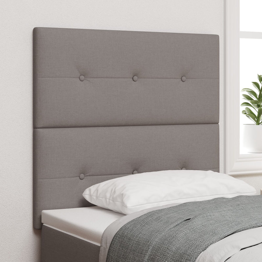 Hoofdbord Met Knopen Stof Taupe 80 cm Hoog hoofdbord