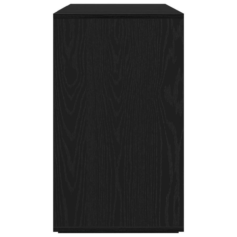 Zwart Eiken Dressoir Zwart Eiken Houtfineer 135 X 41 X 75 Cm