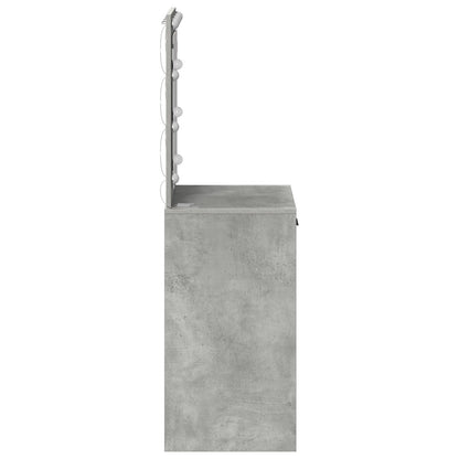 Make-Up Tafel Met Led Lichten In , Beton grijs 50 x 41 x 135 cm