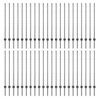 Afrasteringspaal 160 cm staal grijs 44 stuks