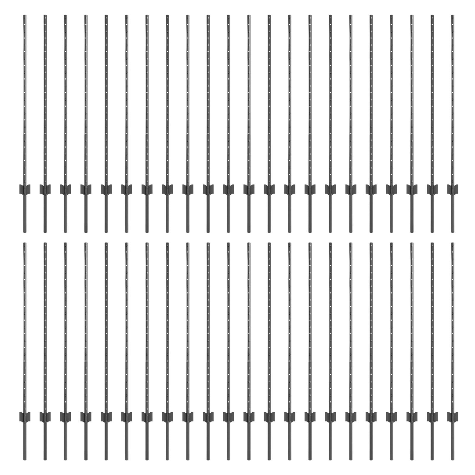 Hekpalen 88 stks U-kanaal Grijs 160 cm Staal